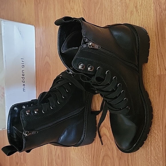 Madden Girl Shoes - Madden Girl NWT Combat Boots Black Sizes 7, 7.5, 8, 8.5 M With Box